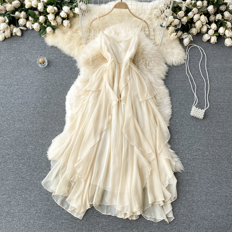 Robe courte en tulle à coupe trapèze mignonne et tendance 494