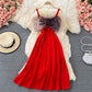 Robe courte à épaules dénudées et jolie ligne A, robe tendance 593