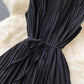 Robe courte noire à coupe trapèze 568