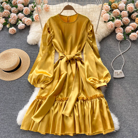 Süßes Langarmkleid Modekleid 466