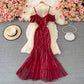 Cute sequins off shoulder dress fashion dress  469