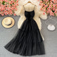 Cute tulle A line dress fashion dress  416