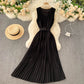 Simple v neck A line dress fashion dress  572