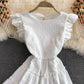 Cute round neck short dress party dress  525
