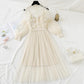 Cute lace long sleeve dress fashion dress  652
