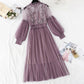 Cute lace long sleeve dress fashion dress  652