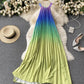 Cute gradient off-the-shoulder dress  681