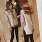 Cute sweater vest + long-sleeved striped shirt  367