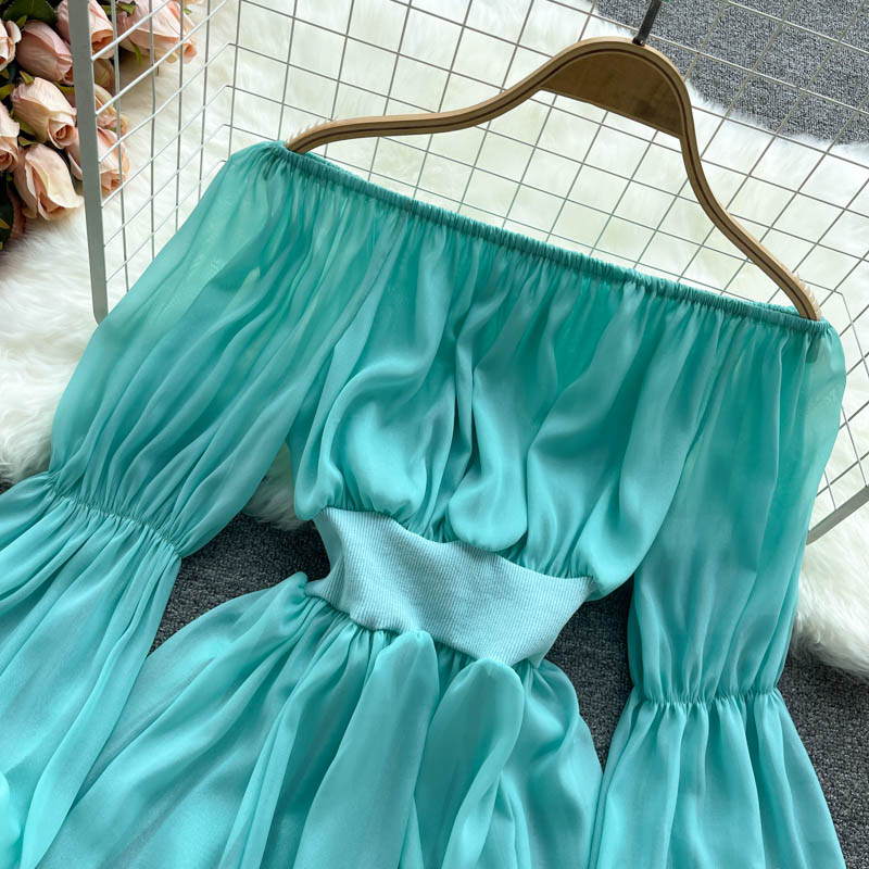 Cute chiffon long sleeve tops  324