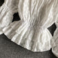 Cute lace tops white long sleeve tops  325