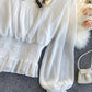 Cute chiffon long sleeve tops  317