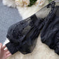 White Fashion Lace Long Sleeve Shirt Top 342