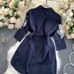 Blue lace applique tops  358
