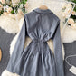 Stylish lace-up long sleeve top  356