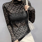 Stylish lace see through top  366