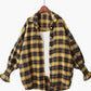 Loose long sleeve plaid shirt  359
