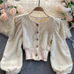 Stylish corduroy long sleeve top  354