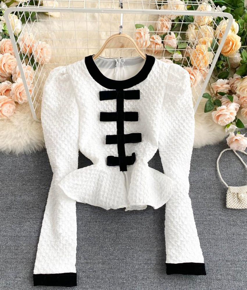 Weiße Langarmshirts 351