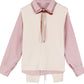 Cute sweater vest + long-sleeved striped shirt  367
