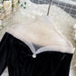 Stylish velvet tops long sleeve see through tops  333