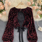 Shiny long sleeve sequins tops open back tops  368