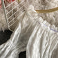 Cute lace tops white long sleeve tops  325