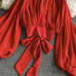 Stylish chiffon long sleeve tops  337