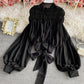 Stylish chiffon long sleeve tops  337