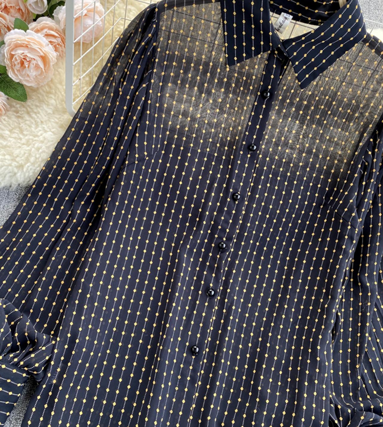 Stylish long sleeve black tops  341