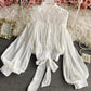 Stylish chiffon long sleeve tops  337