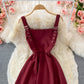 Lovely A line corduroy dress fashion dress  392