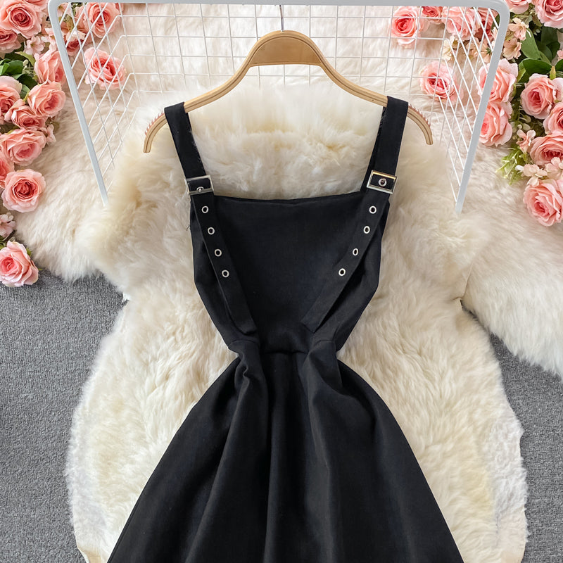 Lovely A line corduroy dress fashion dress  392
