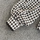 Cute black plaid top  372