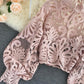 Stylish hollow lace top puff sleeve top  381