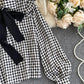 Cute black plaid top  372