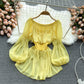 Cute chiffon long sleeve tops  324