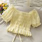Cute short sleeve crop top  302