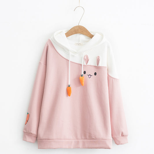 Sweat à capuche à manches longues en forme de lapin mignon 284