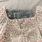 Cute floral drawstring crop top  293