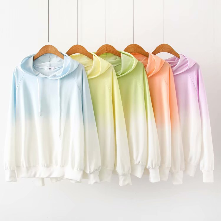 Cute gradient long-sleeved hoodie  291