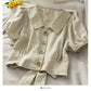 Cute Plaid Short Sleeve Top  299