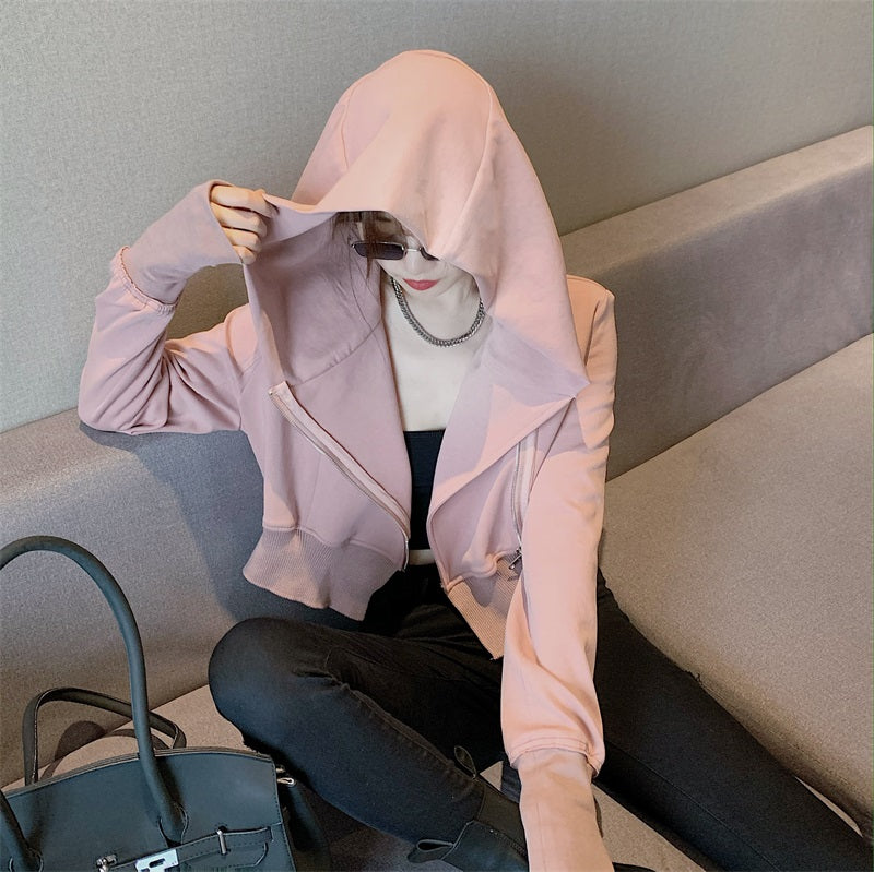 Stylish long sleeve hoodie short jacket  274
