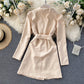 Simple double-breasted long-sleeved jacket  276