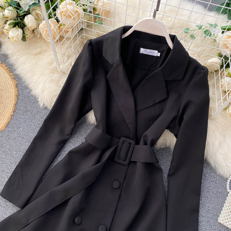 Simple double-breasted long-sleeved jacket  276