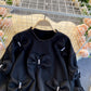 Cute long-sleeved tops with bow  269
