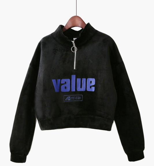 T-shirt à manches longues avec lettres amples 234