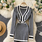Stylish v neck knitted dress  192