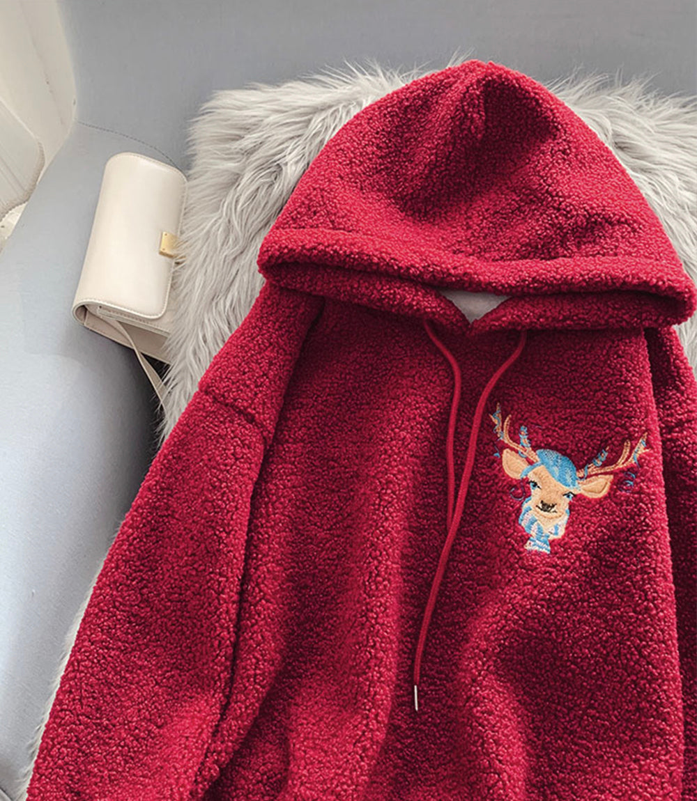 Süßer Hoodie aus Lammwolle 217