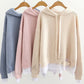 Hoodie simple loose long sleeve top  230