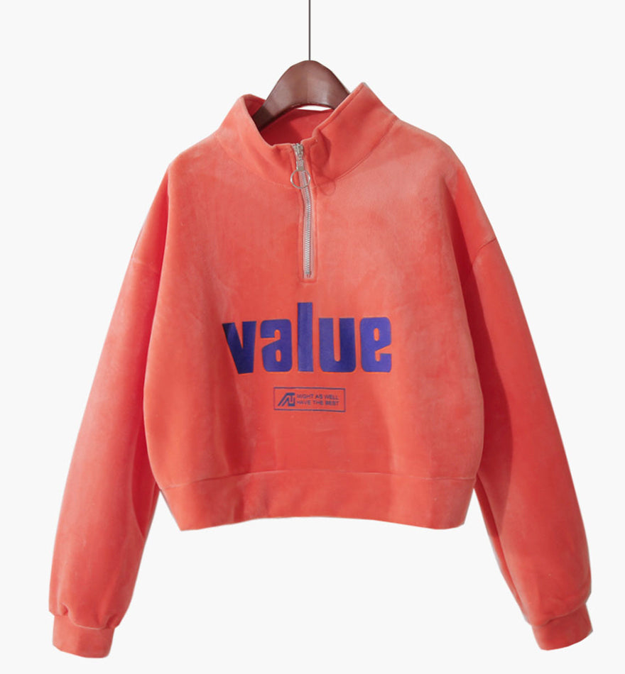 Loose letter tops long sleeve T- shirt  234
